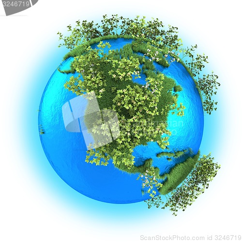 Image of North America on planet Earth