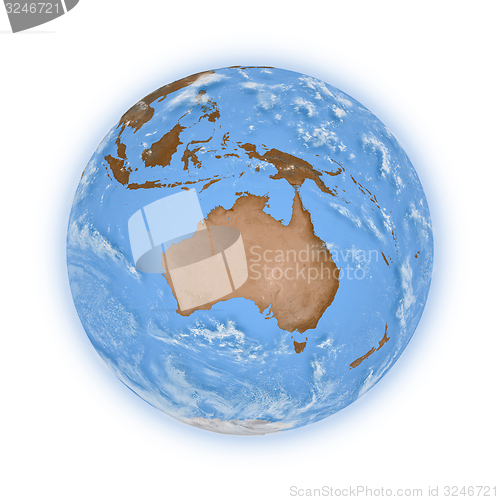Image of Australia on planet Earth