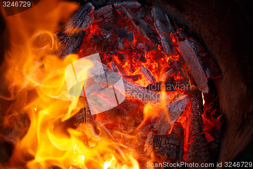 Image of burning fire