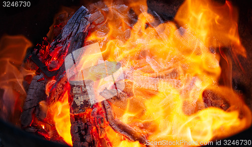 Image of burning fire