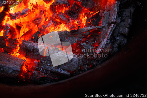 Image of burning fire