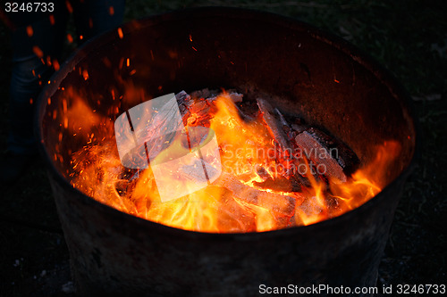 Image of burning fire