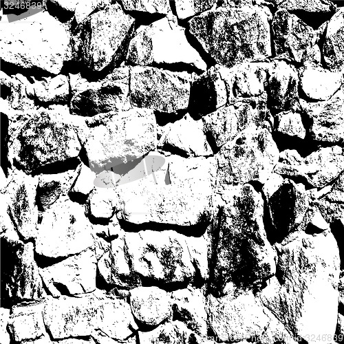 Image of Ancient stone wall  background illustratuin