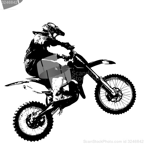 Image of Rider participates motocross championship.  illustration.