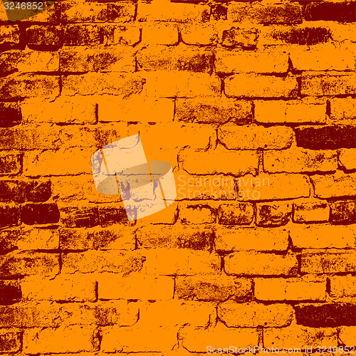 Image of Brick wall of the house, with lines of a laying of a solution. 