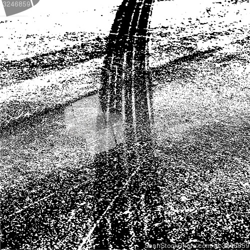 Image of Grunge background with black tire track. illustration.