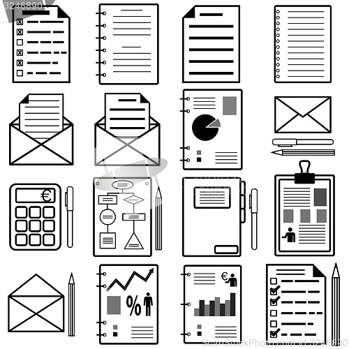 Image of Statistics and analytics file icons. illustration.