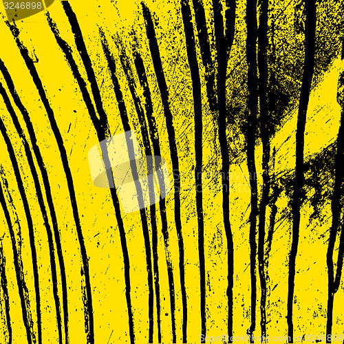 Image of Texture  yellow  wall with black streaks stains. 