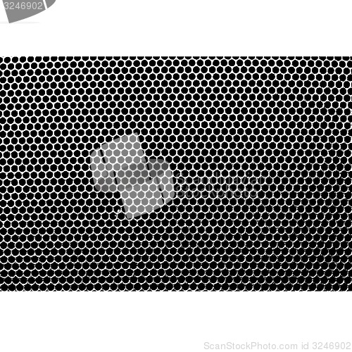 Image of Metal holed grid background black hole. illustration.