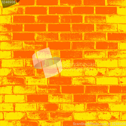 Image of Red Brick wall of the house, with lines of a laying of a solutio