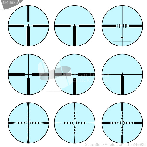 Image of Cross hair and target set. illustration.