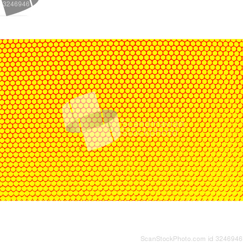 Image of Metal holed grid background yellow hole. illustration.