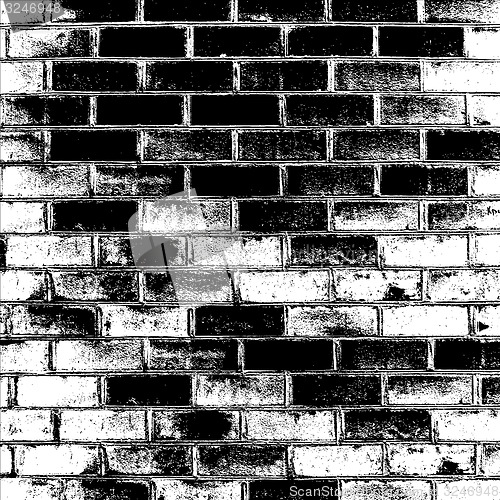 Image of Brick wall of the house, with lines of a laying of a solution. 