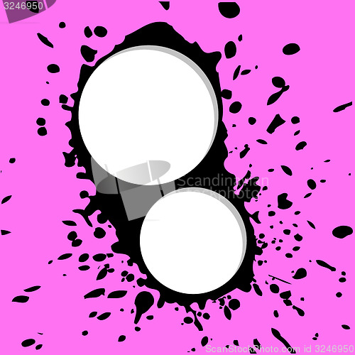 Image of Brush blot vector on purple  background. illustration.