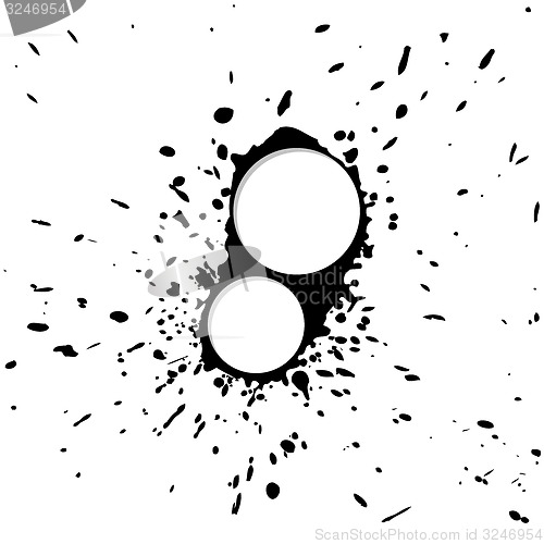 Image of Brush blot vector on white  background. illustration.