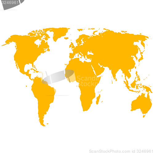 Image of Silhouette World Map. illustration.
