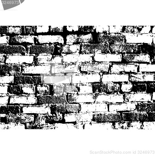 Image of Brick wall of the house, with lines of a laying of a solution. 