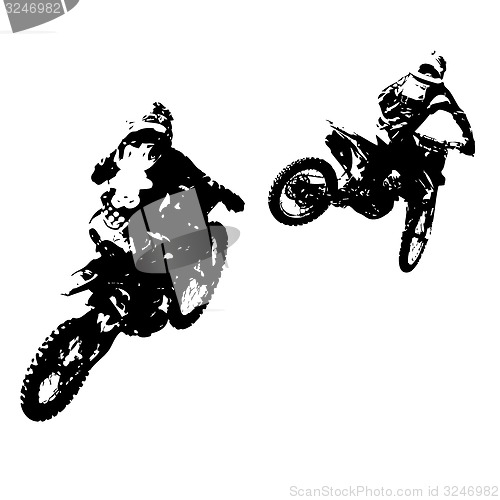 Image of Rider participates motocross championship.  illustration.