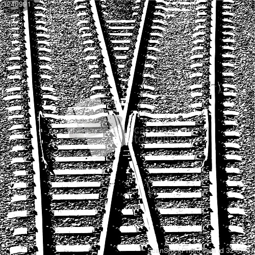 Image of Railway Tracks and Switch. illustration.