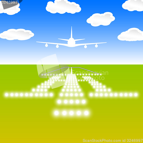 Image of Landing lights. illustration.