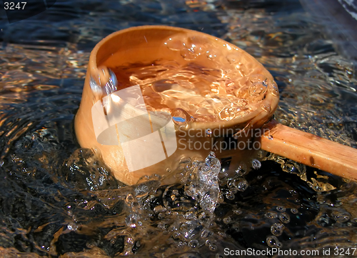 Image of Bamboo Ladle And Splash