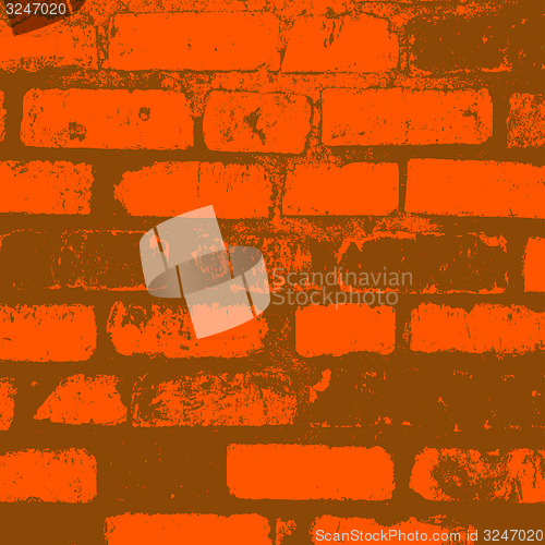 Image of Brick wall of the house, with lines of a laying of a solution. 