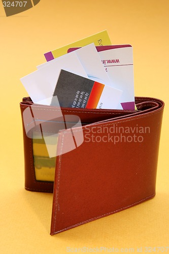 Image of Brown leather wallet