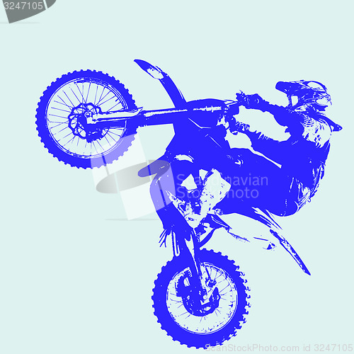 Image of Rider participates motocross championship.  illustration.