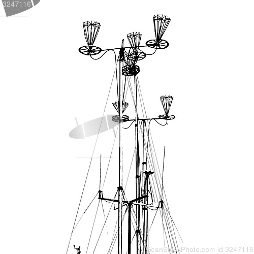 Image of Antenna for transmitting and receiving radio communications. 