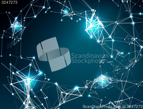 Image of Abstract network connection background