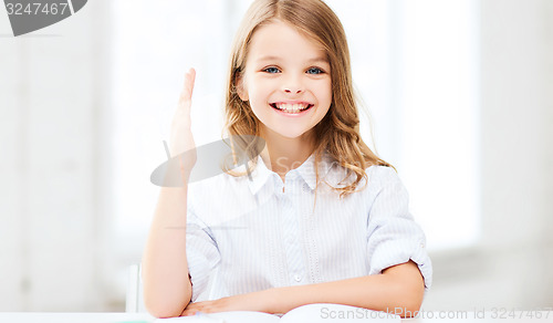 Image of student girl studying at school