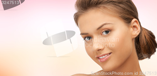 Image of beautiful young woman face