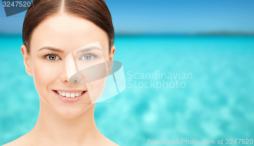 Image of beautiful young woman face