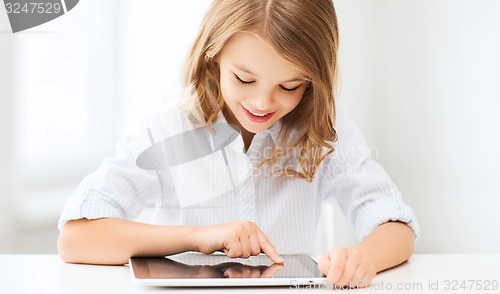 Image of girl with tablet pc at school