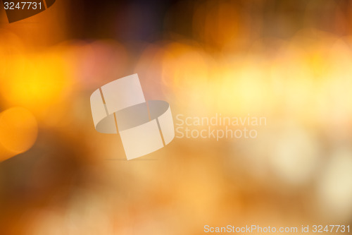 Image of golden bright night lights background