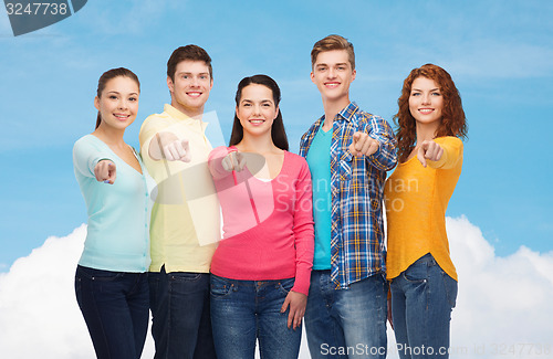 Image of group of smiling teenagers