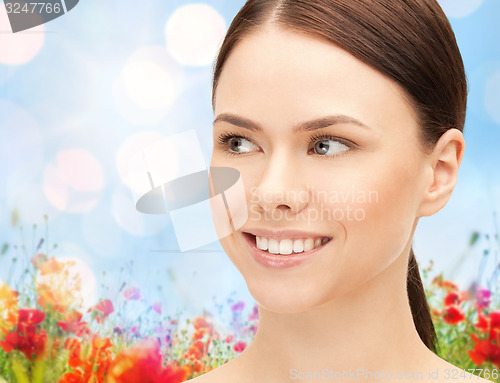 Image of beautiful young woman face