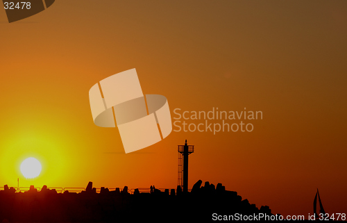 Image of Lighthouse in sunset