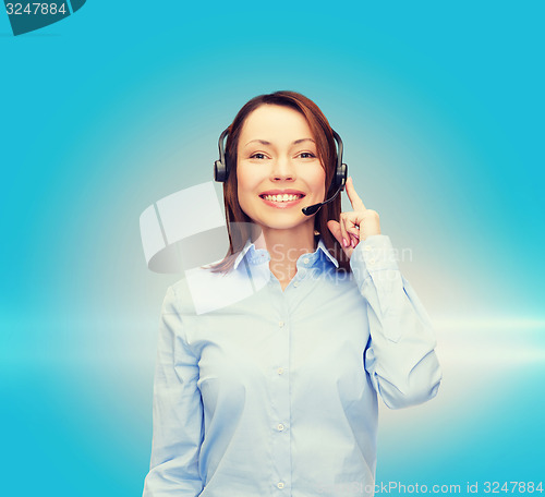 Image of friendly female helpline operator