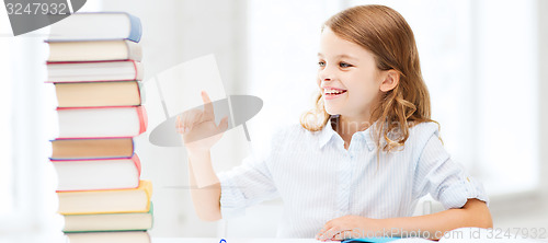 Image of student girl studying at school