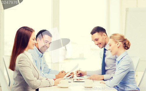 Image of business team having meeting in office