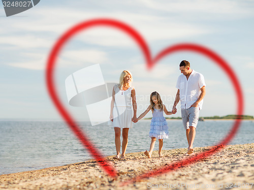 Image of happy family at the seaside