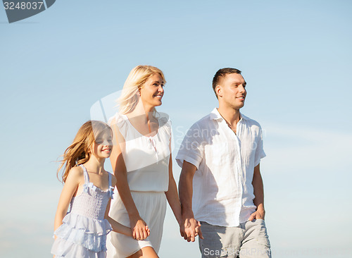 Image of happy family at the seaside