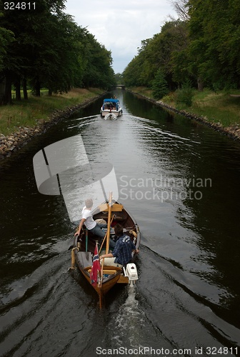 Image of Two boats on the Horten Canal.