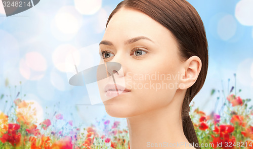 Image of beautiful young woman face