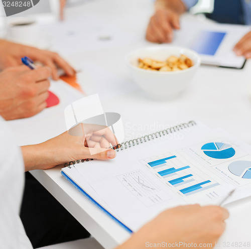 Image of business team having discussion in office