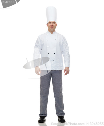 Image of happy male chef cook