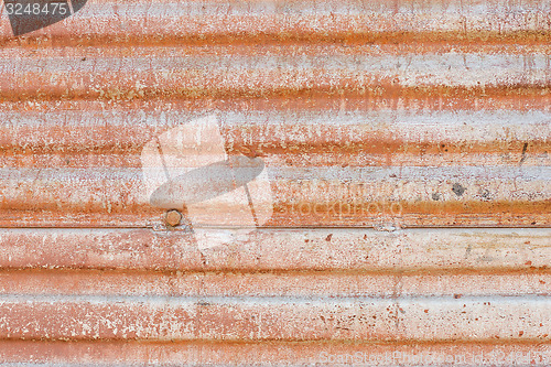 Image of old grunge rusty zinc wall 