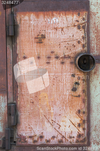 Image of old grunge rusty zinc wall 