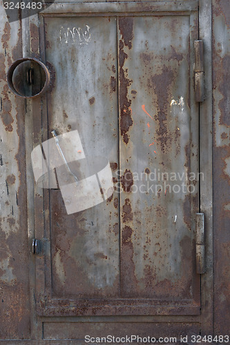 Image of old grunge rusty zinc wall 